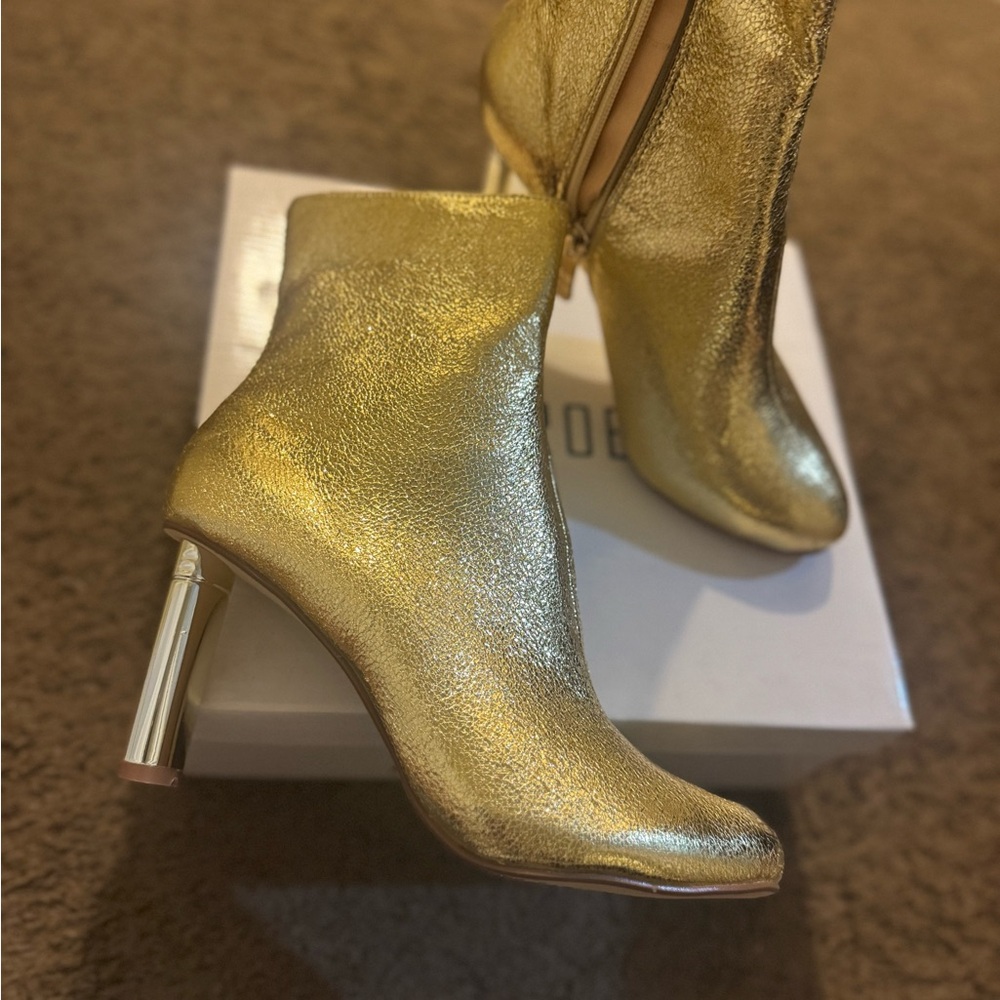 Gold Ankle Boots